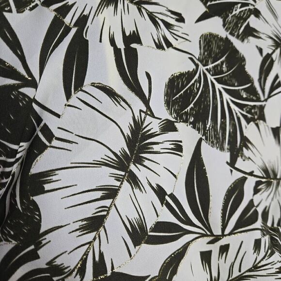 Kosmios Jumpsuit Back Drape Floral Tropical Print Wide Leg Size Large - Picture 10 of 11